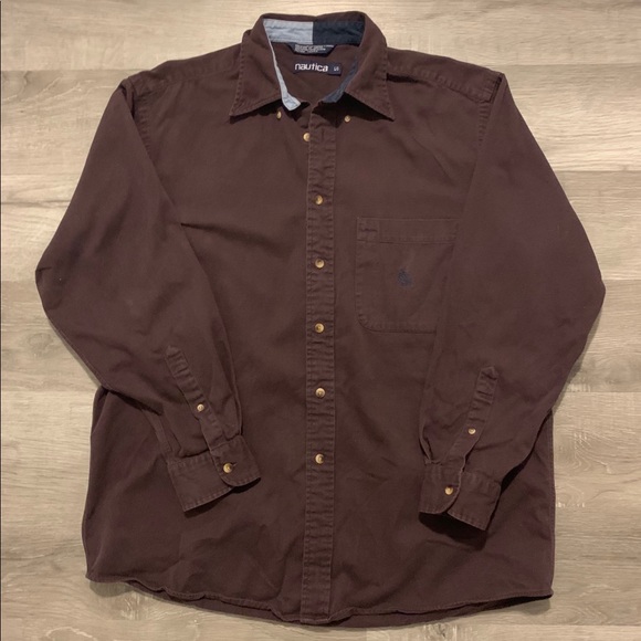 Vintage Plum Nautica Button Down Shirt - Picture 1 of 5